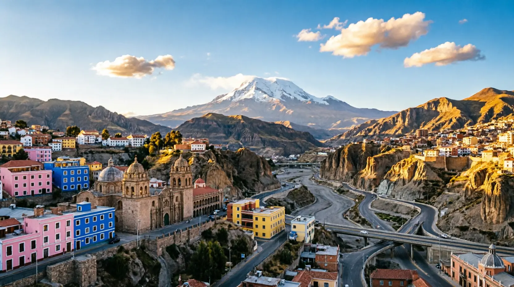 Illimani y La Paz